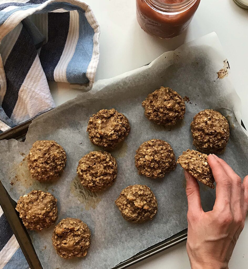 Galettes à l'avoine et aux pommes|Biscuits galettes à l'avoine et aux pommes