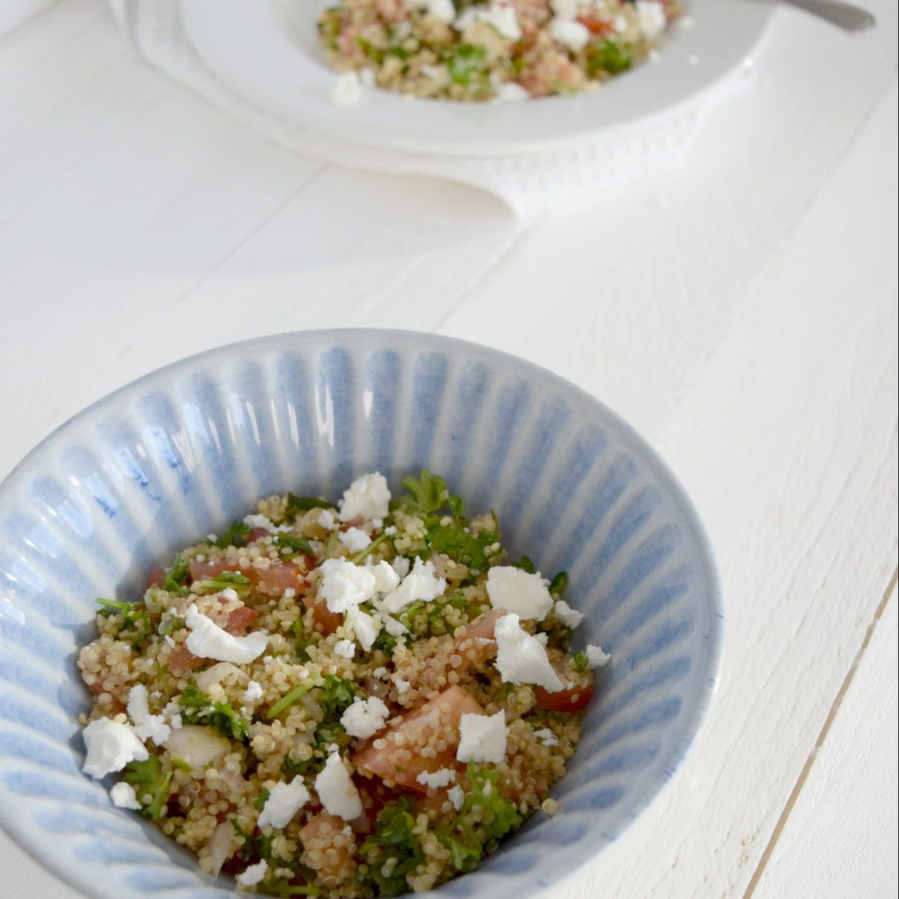 Salade de Quinoa aux herbes et au feta (style taboulé)