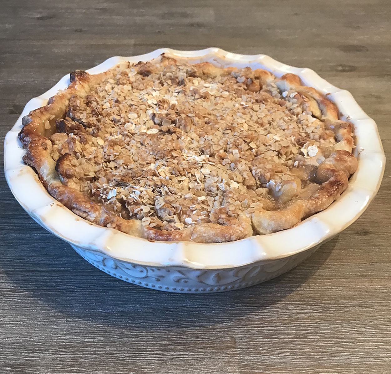 Apple pie and cream sugar crumble style